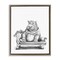 Stupell Industries Hippo Lounging on Chaise Floating Frame By Rachel Nieman